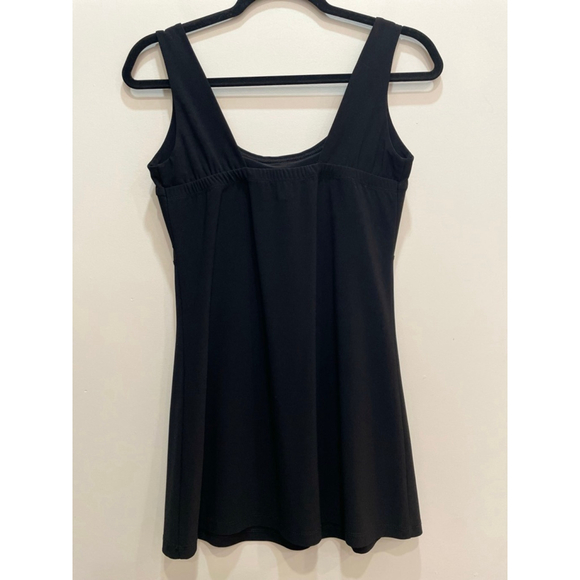 VTG Joseph Ribkoff Black Babydoll Long Tank Top 4 Small Whimsigoth Y2K Goth Vamp - Picture 3 of 6